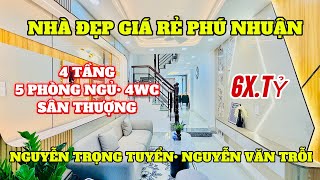 NHÀ ĐẸP GIÁ RẺ. 5 PHÒNG NGỦ. PHÚ NHUẬN. GIÁP QUẬN 1. NGUYỄN TRỌNG TUYỂN. GIÁ 6.7 TỶ