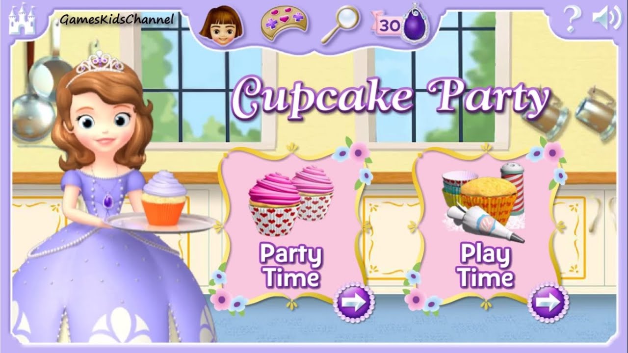 Princess Sofia Cupcake Party,  Game for Kids