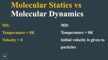 Difference between Molecular Statics & Molecular Dynamics Simulation  | Lattice parameter 0K & 300K