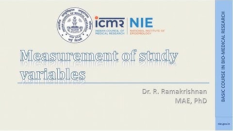 10 Measurement of study variables