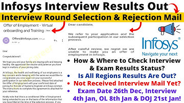 Infosys Interview Results is Out | Selection & Rejection Mail Update How to Check Interview Results?
