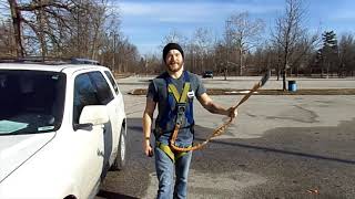 Failed home made zipline