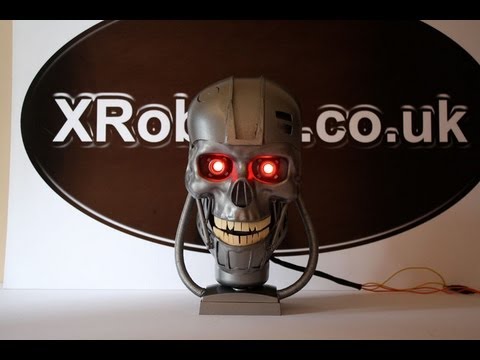 Dollar Store Terminator Endoskeleton Skull movie prop build homemade project