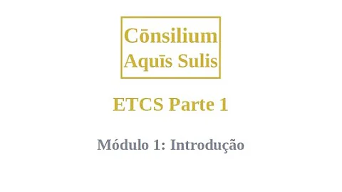 ETCS Part 1 Module 1