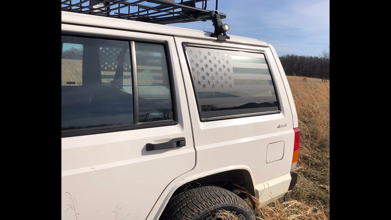 How to install Precut American Flag decals on a 1984 2001 Jeep