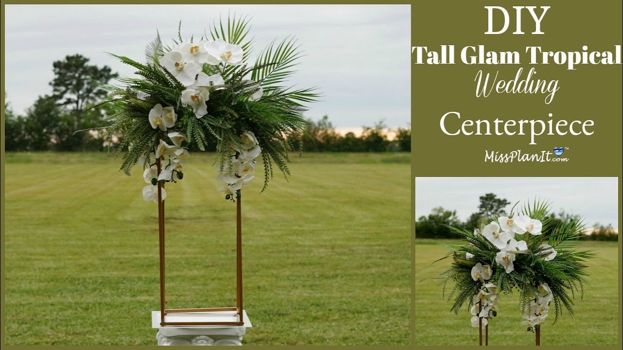 Высокий гламурный золотой тропический свадебный декор своими руками | Гламурные свадьбы | Мастер-...