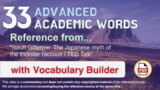 33 Advanced Academic Words Ref from \\