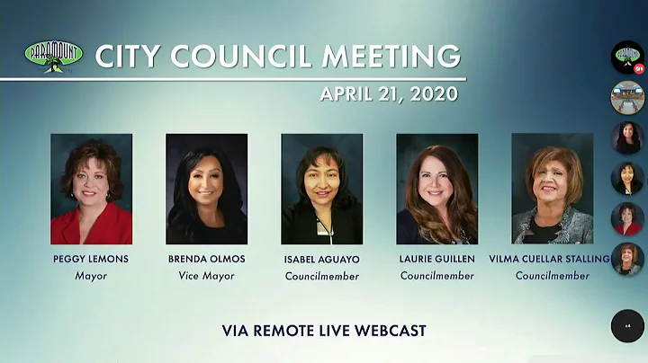 City Council Meeting April 21, 2020