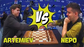 ARTEMIEV VS NEPOMNIACHTCHI || World Blitz Chess 2023 - R9