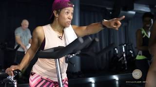 Famous Val checks out indoor cycling at Cycmode Wealth