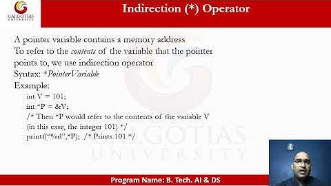 Unit 4 Pointer Introduction declaration of pointer variables Part 1