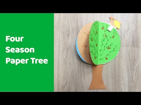 Four season tree craft, fun and educational craft for kids.