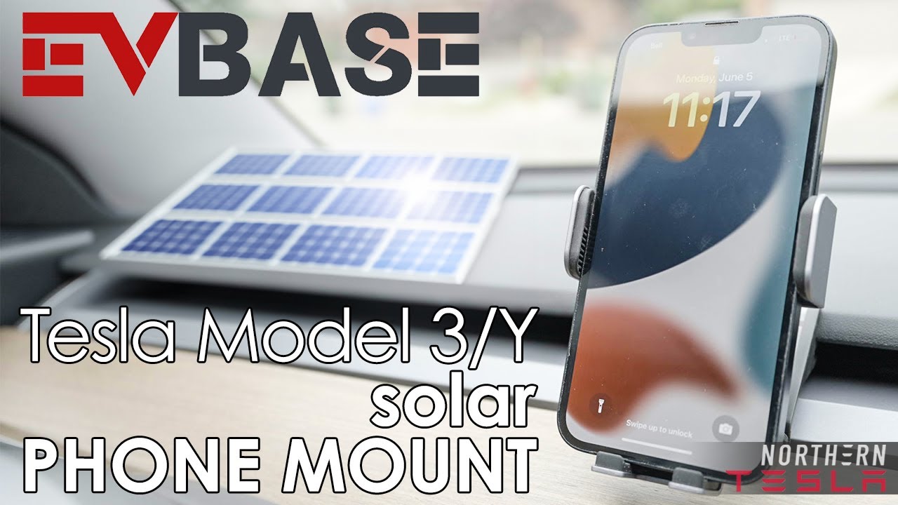 Support de téléphone automatique solaire Tesla Model 3 Y - Tesmile