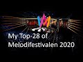 My top28 of melodifestivalen 2020