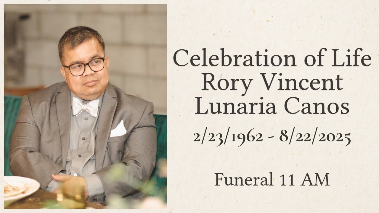 Celebration of Life: Rory Vincent Lunaria Canos (Funeral) - YouTube
