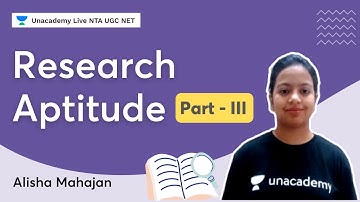 Research Aptitude Part III | Alisha Mahajan | NTA UGC NET