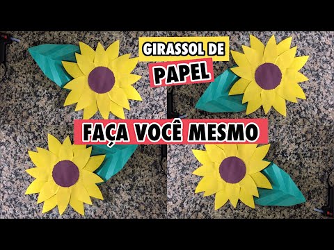 COMO FAZER GIRASSOL DE PAPEL (Festa Girassol) - Ep: 4  | Gabriela Melo