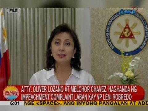 Atty Oliver Lozano at Melchor Chavez naghanda ng impeachment complaint laban kay VP Leni Robredo