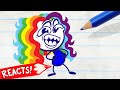 Pencilmate REACTS - Pencilmate's Bad Hair Days | Animation | Cartoons | Pencilmation