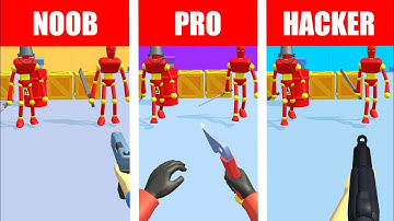 NOOB vs PRO vs HACKER || Gun Master 3D - Shoot 