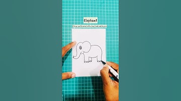 🐘Day:3 How to Draw An Elephant| Step By Step Elephant Drawing |Elephant Drawing& Coloring #easydraw