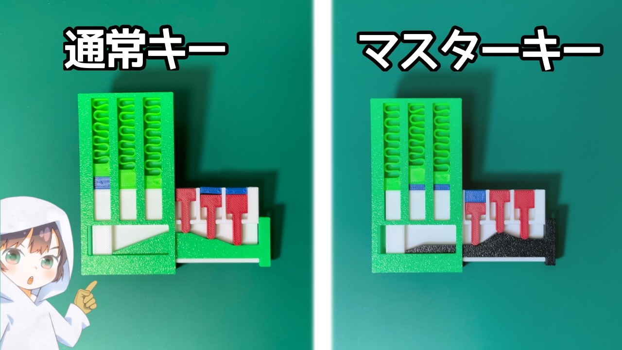 【仕組み】マスターキーの構造を3Dプリントで再現！ How Master Keys Work? [ENG SUB] #3dprinting #鍵