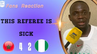 This Referee is Sick : Nigeria fans reaction ( Morocco 4- 2 Nigeria ) Afcon semi final clash 