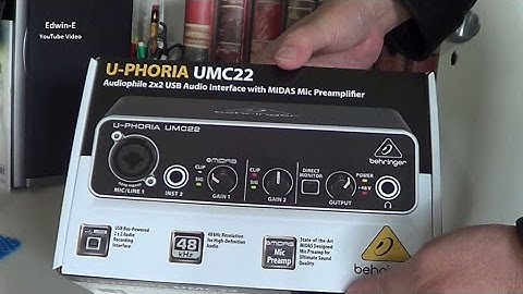 Behringer U-PHORIA UMC22 Audio Interface Unboxing