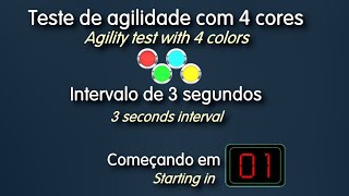 Teste de Agilidade - 4 Cores e 3 Segundos intervalo