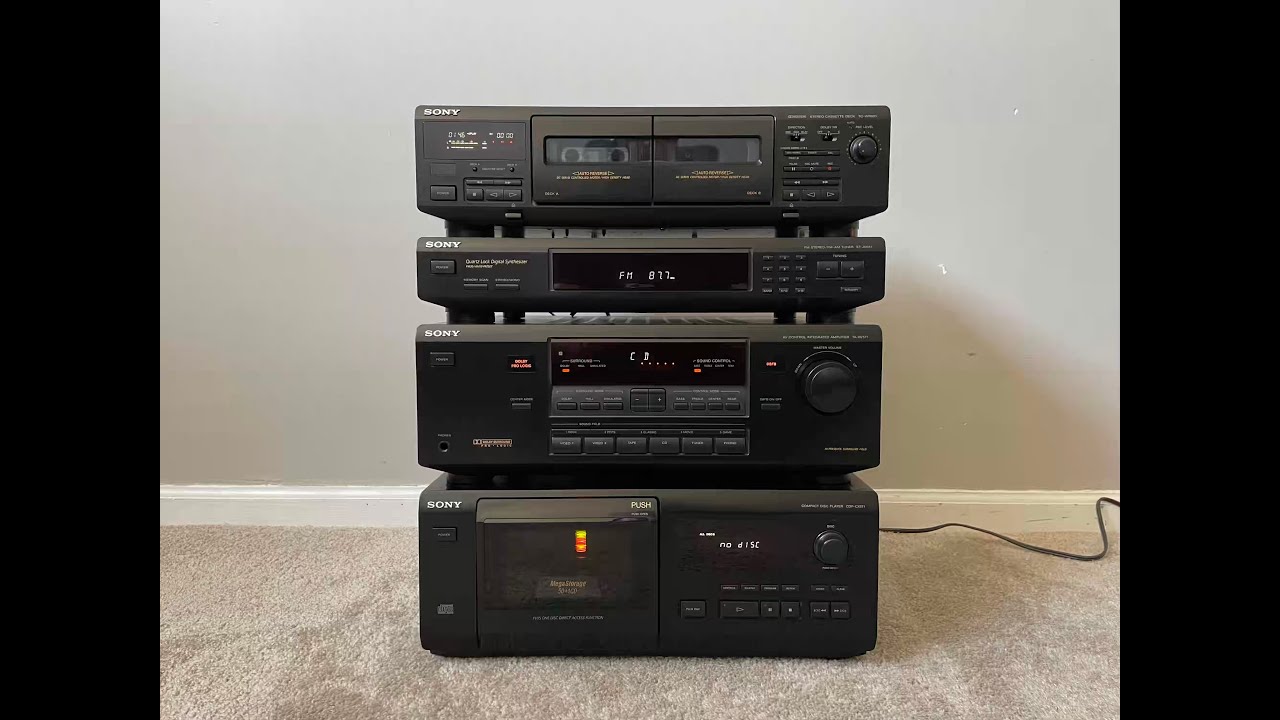 Sony Home Stereo System TCWR661 Cassette Deck, STJX661 Tuner, TA