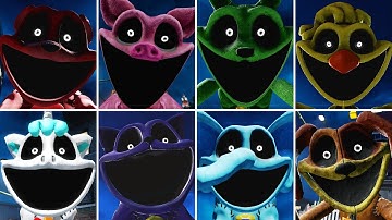 All Big Smiling Critters Chases & Jumpscares, Poppy Playtime | Garry