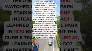⭐ PARKING APP VS. REAL PRACTICE! 🗿🚗 SIGMA GRANDPA #shorts #driving #parking #fails #wisdom