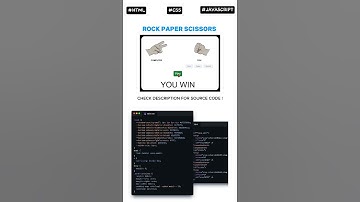 ROCK PAPER SCISSORS using html css Javascript #coding #programming