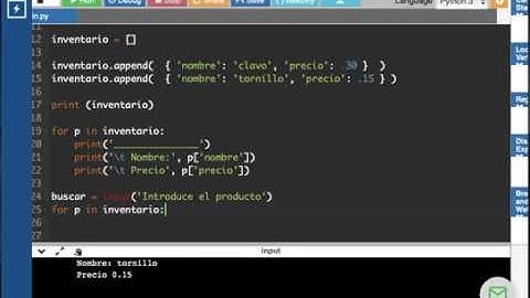 Trabajo con listas y diccionarios en Python