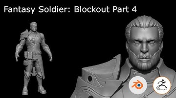 Fantasy Soldier: Character Creation WIP Blockout Part 4