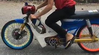 Drag Bike run 4t110 Honda c70