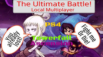 Ultimate Battle Mac vs Yoshi vs Chaos! Towerfall Ascension PS4 Local Multiplayer!