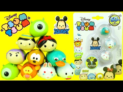 Download video: DISNEY SURPRISE TSUM TSUM Squishy 4 Pack Figures Toy Review Unboxing Video Zuru Toys