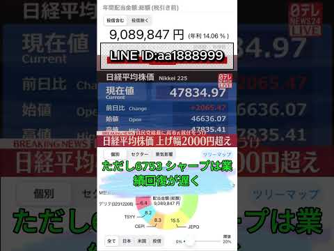今注目の銘柄は【現値260円 → 予測株価1,850円】のAI関連株です #sbi #投資 #日本株 #日本株 #株式 #株 #株式投資