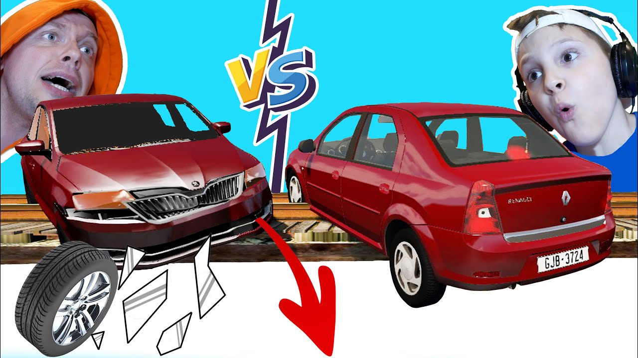 РАЗБИЛИ Машины на ТРЕКЕ!!! РЕНО Логан против ШКОДА Рапид Челлендж в BeamNG Drive