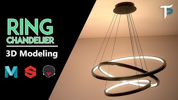 Ring Chandelier - 3D Modeling - Maya, Substance Painter, Marmoset Toolbag