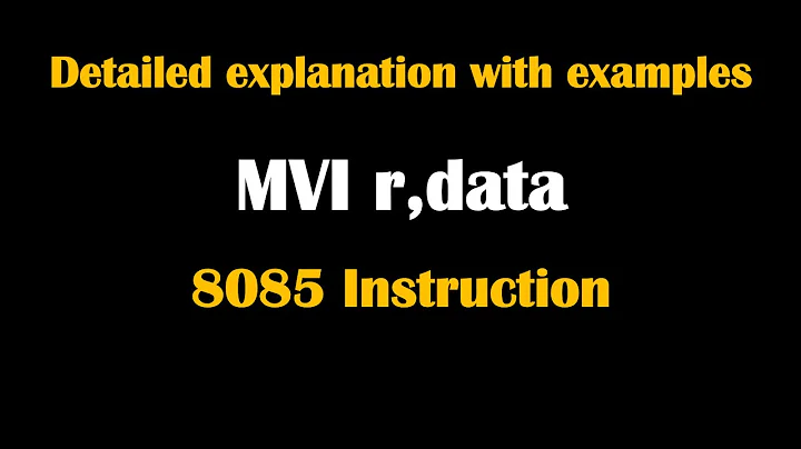 MVI r,data Instruction of 8085 microprocessor