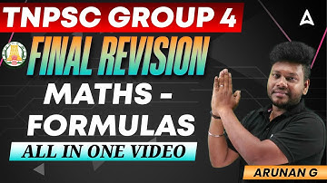TNPSC Group 4 Preparation in Tamil | How to use Maths formulas | கணித சூத்திரம் All in One Video