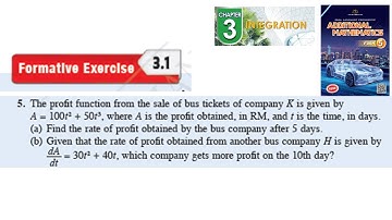 Integration formative exercise 3.1 Q5 pengamiran latihan formatif 3.1 form 5 kssm textbook