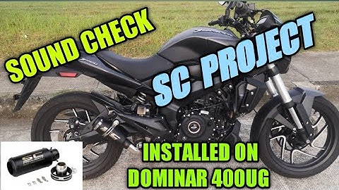 SC PROJECT MUFFLER SOUND CHECK ON DOMINAR 400UG