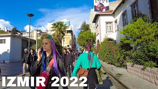 Izmir Walking Tour: City Center in November | Turkey 2022 [4K 60fps]