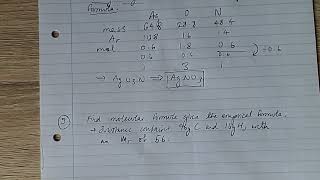 Empirical formula calcs for IGCSE and GCSE chem
