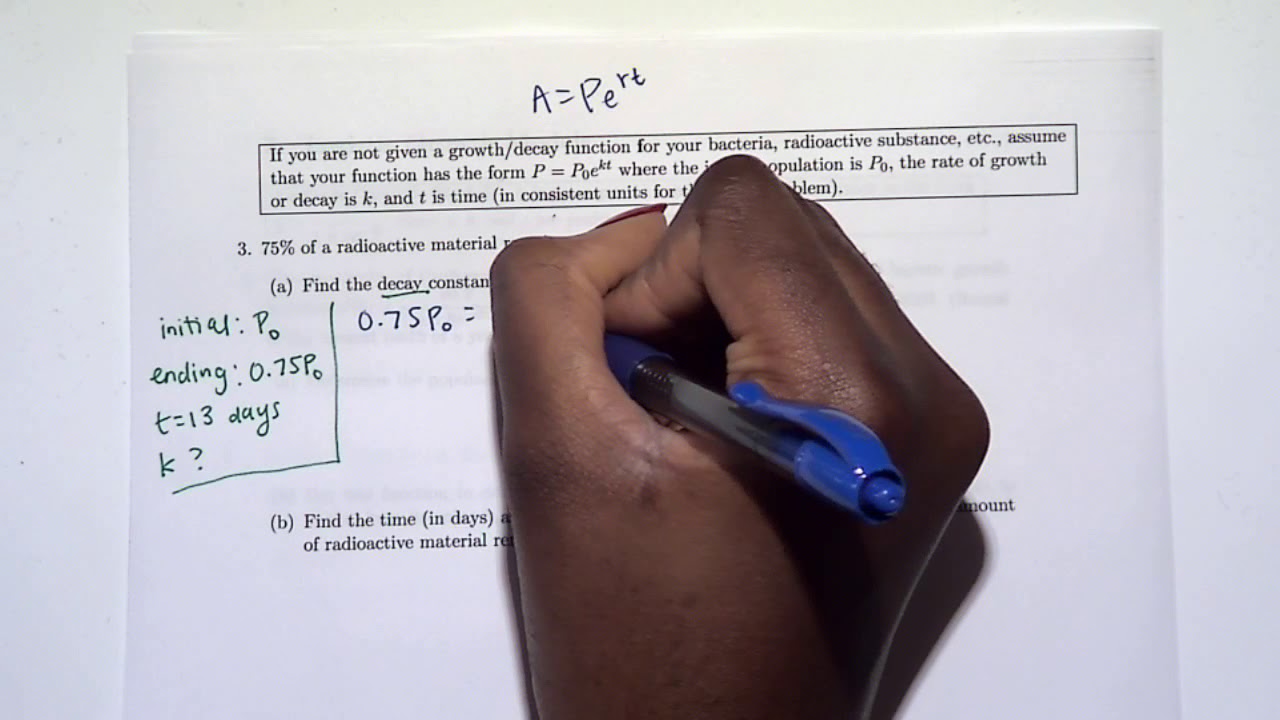 3.6 part 2 - Modeling with Exponential and Logarithmic Functions - YouTube