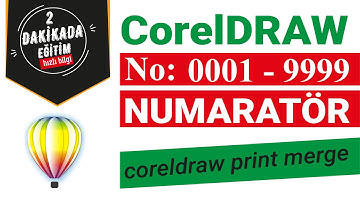 Corel Draw Numaratör - coreldraw print merge