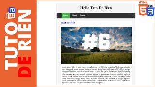 Part 6 Dรฉbuter avec HTML et CSS